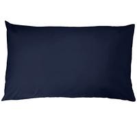 Amazon Basics Paquete de 2 Fundas de Almohada de Microfibra, 50 x 80 cm, Color Azul Marino