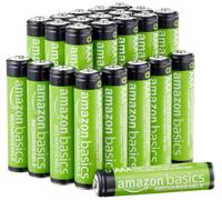 Amazon Basics paquete de 24 pilas AAA NiMH recargables, 800 mAh, 1,2 V, se recargan hasta 1000 veces, precargadas