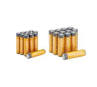 Amazon Basics - Paquete de 24 pilas alcalinas AA y AAA de alto rendimiento, 12 pilas AA y 12 pilas AAA, 1,5 voltios, vida útil de 10 años