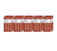 Amazon Basics Paquete de 60 pilas, tamaño 312, para audífonos, zinc-aire, 1,45 voltios, pestaña marrón, vida útil de 4 años, Paquete seguro para niños (usa tijeras para abrirlo)