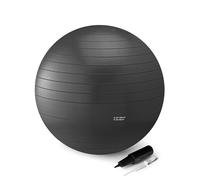 Amazon Basics - Pelota para Ejercicios de Yoga, 58-66 cm de diámetro, Color Negro