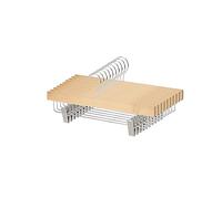 Amazon Basics Perchas de madera con clips, natural, 10 unidades