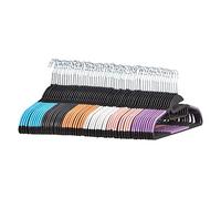 Amazon Basics Perchas de plástico antideslizantes para ahorrar espacio con 10 pinzas de dedo, 6 colores, Paquete de 60