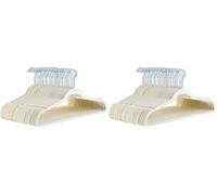Amazon Basics Perchas de Terciopelo para Trajes - Paquete de 100, Marfil