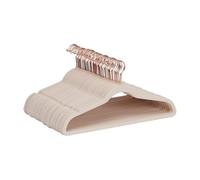 Amazon Basics perchas para ropa, antideslizantes, delgadas, con acabado de terciopelo, Paquete de 50, tono rosado/dorado rosa