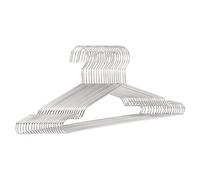 Amazon Basics Perchas para ropa de acero inoxidable, Paquete de 20, Cromo
