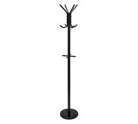 Amazon Basics Perchero de pie para sombreros y abrigos, negro 29.5 x 29.5 x 167 cm (L x W x H)