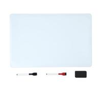 Amazon Basics Pizarra blanca magnética grande para nevera, borrado en seco, 2 rotuladores y 1 goma de borrar, planificador flexible, notas, tablón para hogar, cocina, oficina, escuela, 33 x 50cm