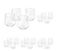Amazon Basics Plástico Tritán sin BPA, Apto para Lavavajillas, Copa de Vino sin Tallo, a Prueba de Roturas, 0,40L, Transparente, Juego de 4 (Paquete de 5)