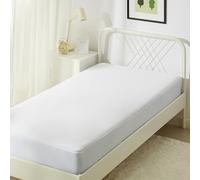 Amazon Basics Protector Colchón Impermeable, Altura 45cm Lavable Silencioso Cubre Colchón Cama 90 x 200, Blanco