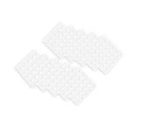 Amazon Basics Puntos de Gancho y Bucle, Parte Trasera Adhesiva, Paquete de 125 Pares (250 Piezas), 1,9 x 1,9cm, Color Blanco