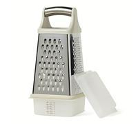 Amazon Basics Rallador de Queso de 4 Caras, Acero Inoxidable, Apto para Lavavajillas