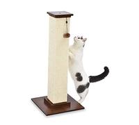 Amazon Basics Rascador para gatos de interior, resistente, con suelo de madera, 90 cm, color marrón