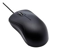 Amazon Basics Ratón con 3 botones y cable USB, Estándar silencioso, color negro