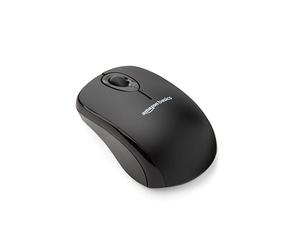 Amazon Basics Ratón inalámbrico con receptor USB nano, color negro