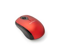 Amazon Basics Ratón inalámbrico con Receptor USB Nano, Color Rojo