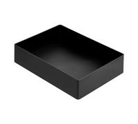 Amazon Basics Rectangular Organizador de plástico, bandeja para accesorios, 23.8 x 17 x 5 cm, negro