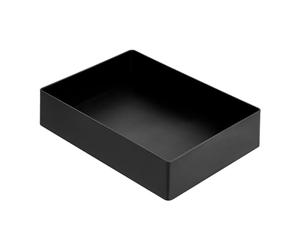 Amazon Basics Rectangular Organizador de plástico, bandeja para accesorios, 23.8 x 17 x 5 cm, negro