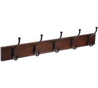 Amazon Basics Rectangular Perchero de Montaje en Pared, Nogal Claro