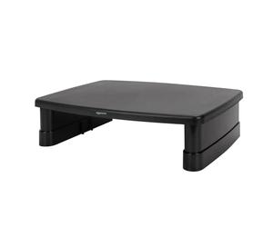 Amazon Basics Rectangular Soporte de Escritorio Ajustable para Monitor de Ordenador para Reducir la tensión del Cuello, se Adapta a monitores y Ordenadores portátiles de hasta 22 Libras, Negro