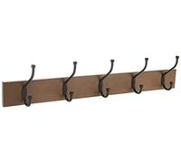 Amazon Basics Rectángulo Perchero de Montaje en Pared, Marrón Barnwood