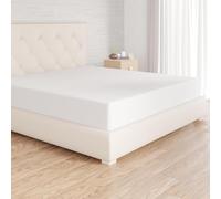 Amazon Basics Sabana Bajera Ajustable, 180 x 200 cm, de 100% algodón, Blanco