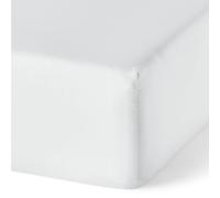 Amazon Basics Sábana Bajera Ajustable de Algodón Orgánico para Cama 180, 180 x 200 cm, Blanco