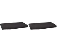 Amazon Basics Sábana encimera de Microfibra, 275 x 275 cm, Color Negro Sólido (Paquete de 2)