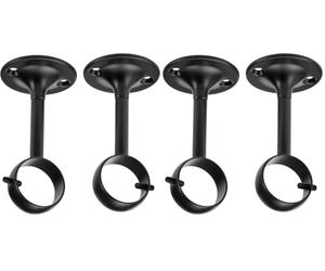 Amazon Basics Set de 2 Soportes Ajustables de Techo, 1 Paquete, Negro (Paquete de 2)