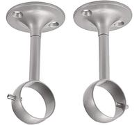 Amazon Basics Set de 2 Soportes Ajustables de Techo, 1 Paquete, Níquel