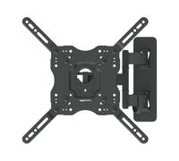 Amazon Basics Soporte de pared giratorio inclinable para TV o monitor plano y curvo de 66 cm a 140 cm y hasta 36 kg)/máx. VESA 400 x 400 mm, 26" to 55", Negro