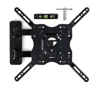 Amazon Basics Soporte de pared para TV, soporte giratorio e inclinable para televisores o monitores planos y curvos de 26 a 55 pulgadas de hasta 36kg, soporte para TV, VESA máx. de 400 x 400mm, negro