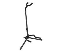 Amazon Basics Soporte Portátil Plegable para Guitarra, Diseño de Trípode Ligero con Acolchado Antideslizante, Altura Ajustable para Guitarras Acústicas, Eléctricas y Bajos, Negro