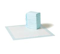 Amazon Basics Tapete de Entrenamiento para Perros, a Prueba de Fugas, 5 Capas, con Perfume, 55,88 x 55,88 cm, Paquete de 30 Unidades, Azul and Blanco