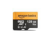 Amazon Basics Tarjeta MicroSDXC de 128 GB con Adaptador, Velocidad de Lectura de hasta 200 MB/s, Paquete de 1