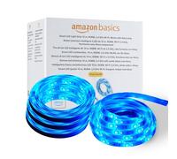 Amazon Basics Tira de luz LED inteligente de 10 m, RGBW, wifi de 2,4 GHz, funciona solo con Alexa, Multicolor