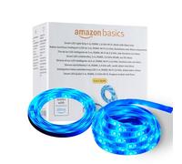 Amazon Basics Tira de luz LED inteligente de 5 m, RGBW, wifi de 2,4 GHz, funciona solo con Alexa, Multicolor