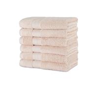 Amazon Basics Toalla de Manos de algodón Resistente a la decoloración, Paquete de 6, 41 x 66 cm, Rosa Rubor