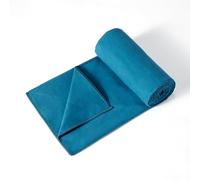Amazon Basics Toalla para Esterilla de Yoga con Calor, Microfibra Suave, Antideslizante, Absorbente, 188 cm x 61 cm, Color Aguamarina