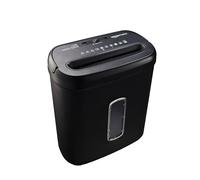 Amazon Basics Trituradora de papel de 8 hojas de corte transversal para triturar papel y tarjetas de crédito, 8 hojas (modelo nuevo, color negro)