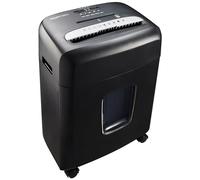 Amazon Basics Trituradora de Papel de Corte en Micropartículas, de 8 Hojas, con Ventana Transparente, para documentos, CD y Tarjetas de Crédito, Papelera de 15L, Color Negro