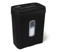 Amazon Basics Trituradora de Papel y Tarjetas de Crédito para 6 Hojas de Corte Cruzado, 14L, Negro