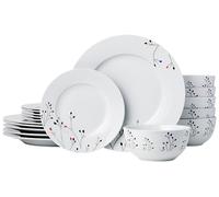 Amazon Basics Vajilla de 18 Unidad, Ramas, 6 servicios