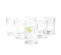 Amazon Basics Vasos de Cristal, Juego de 6 Piezas, 313ml, Aptos para Lavavajillas
