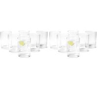 Amazon Basics Vasos de Cristal, Juego de 6 Piezas, 313ml, Aptos para Lavavajillas (Paquete de 2)