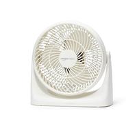 Amazon Basics Ventilador de escritorio portátil, funcionamiento silencioso, 18 cm, 3 velocidades, inclinación de 90° variable, Blanco, 15,49 x 27,3 x 27,69 cm