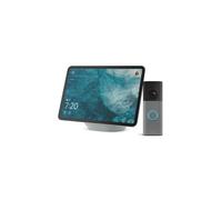 Amazon Echo Show 11 (última gen.), Blanco + Ring Videotimbre con batería (última gen.) | Ve las visitas en tu Echo Show | Acceso Anticipado a Alex