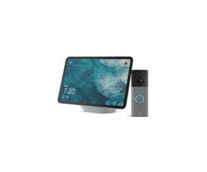 Amazon Echo Show 11 (última gen.), Blanco + Ring Videotimbre con batería (última gen.) | Ve las visitas en tu Echo Show | Acceso Anticipado a Alex