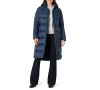 Amazon Essentials Abrigo Acolchado Largo Tipo Capullo, Ligero, con Cremallera Completa e Impermeable Mujer, Azul Marino, L