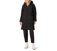 Amazon Essentials Abrigo de Invierno Acolchado de Diamante Pesado hasta la Rodilla para Mujer, Negro, Talla L